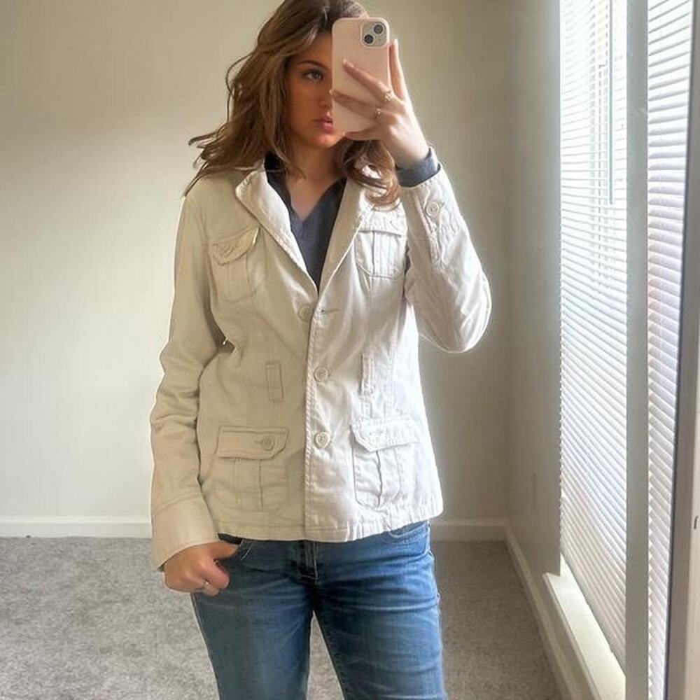 Vintage light khaki utility jacket